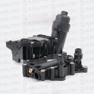 صورة غلاف فلتر زيت المحرك + مبيت منظم الحرارة مع ترموستات لسيارات BMW - 11428507697 - 11428507694